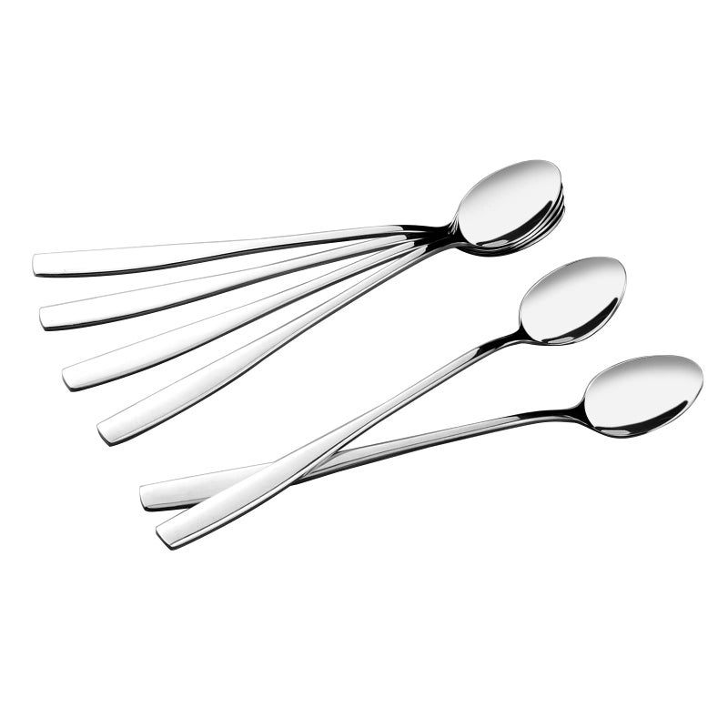 Eagrye Stainless Steel Long Handle Iced Cream Tea Spoon, Set of 12 - Image 1